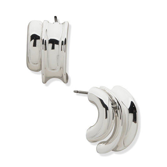 DOUBLE CURVE HOOP EARRINGS
