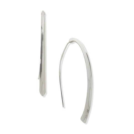 CURVED THREADER EARRINGS