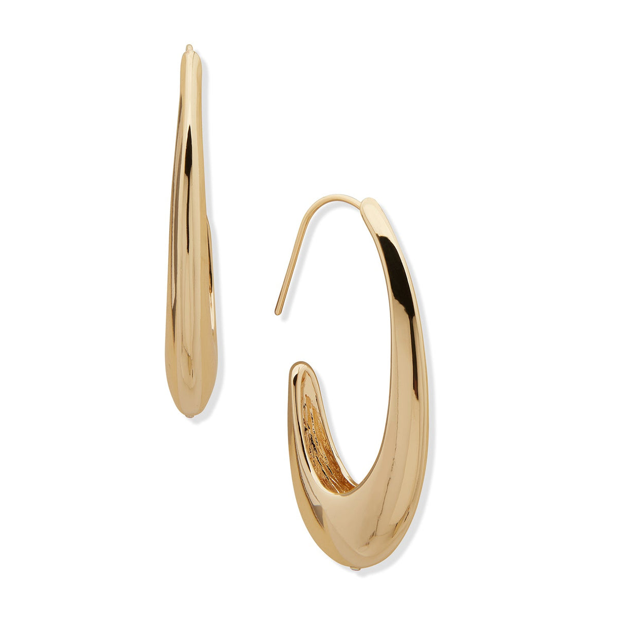 ELONGATED HOOP EARRINGS