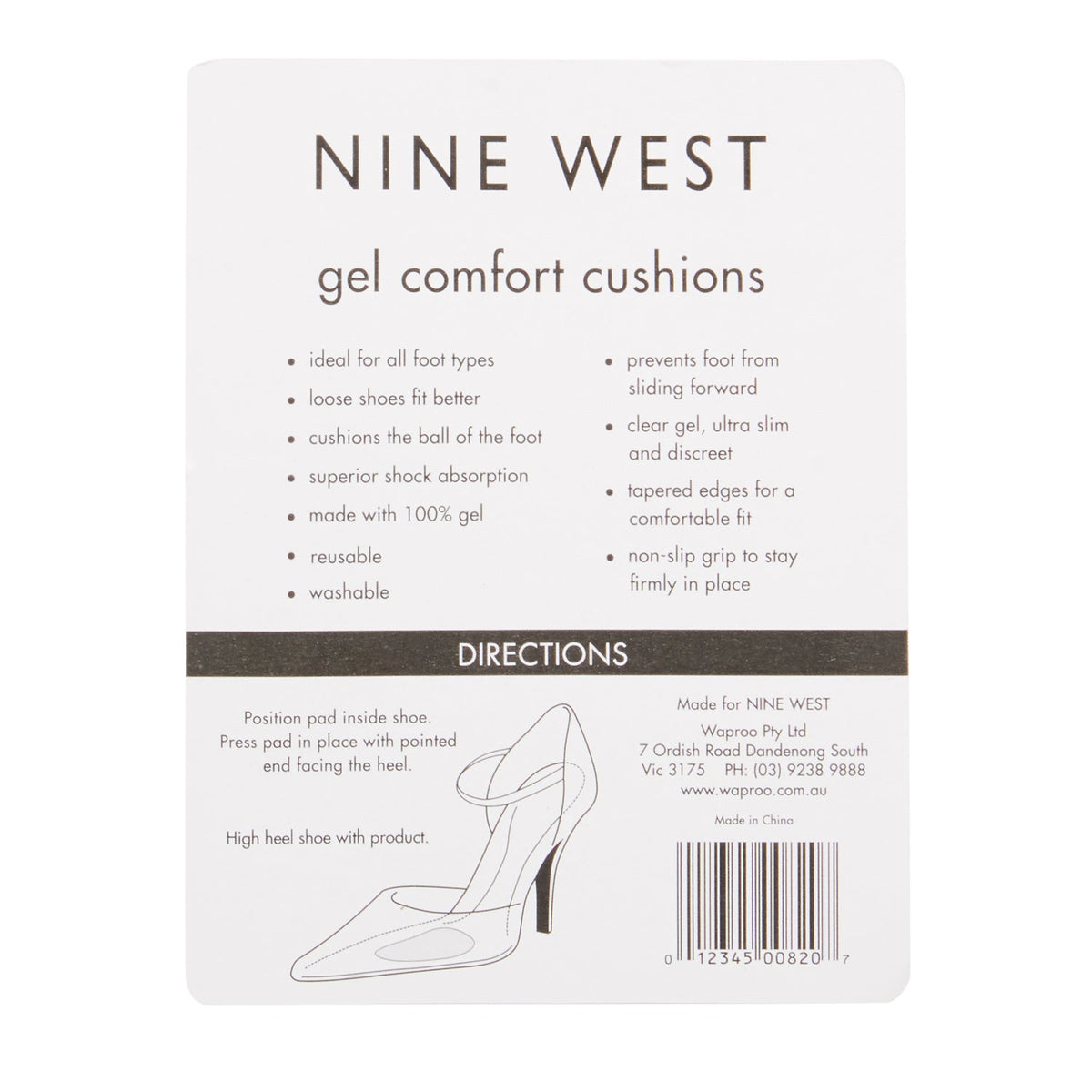 GEL COMFORT CUSHIONS SHOE CARE